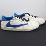 Fragment x Travis Scott x Air Jordan 1 Low OG Sail Military Blue DM7866-104