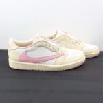 Travis Scott x Air Jordan 1 Low OG Muslin Shy Pink IQ7604-100