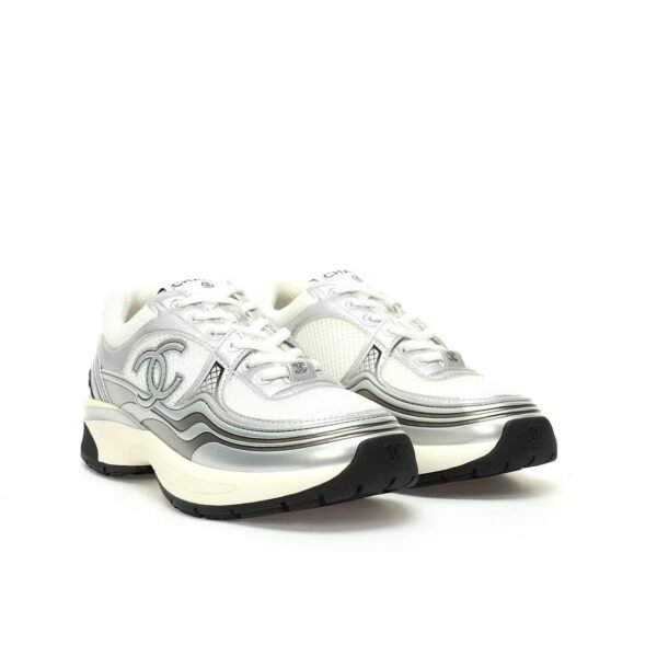 Chanel Runner Sneaker Silver White G39792 Y56368 K5451