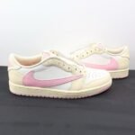 Travis Scott x Air Jordan 1 Low OG Muslin Shy Pink IQ7604-100