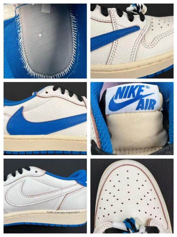 Fragment x Travis Scott x Air Jordan 1 Low OG Sail Military Blue DM7866-104