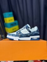 Louis Vuitton Trainer Sneaker Blue White Denim 1A9JGV