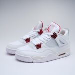 Air Jordan 4 Retro Metallic Red White Shoes