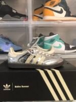 Wales Bonner x adidas Samba Metallic Silver Gum Sneakers