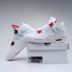 Air Jordan 4 Retro Metallic Red White Shoes