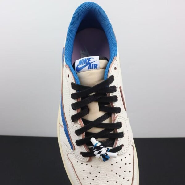 Fragment x Travis Scott x Air Jordan 1 Low OG Sail Military Blue DM7866-104