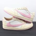 Travis Scott x Air Jordan 1 Low OG Muslin Shy Pink IQ7604-100