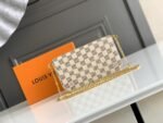 Louis Vuitton 3-in-1 Card Holder White Check Pink