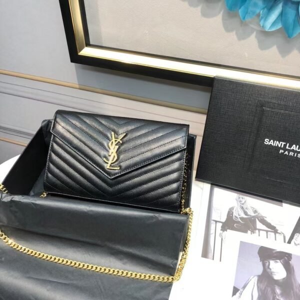 YSL Envelope Bag Black