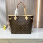 Louis Vuitton Shopping Bag White Leather Brown