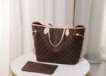 Louis Vuitton Shopping Bag White Leather Red