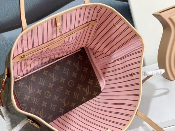 Louis Vuitton Shopping Bag Yellow Leather Pink
