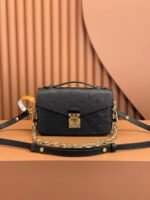 Louis Vuitton Embossed Messenger Bag Black Embossed Messenger