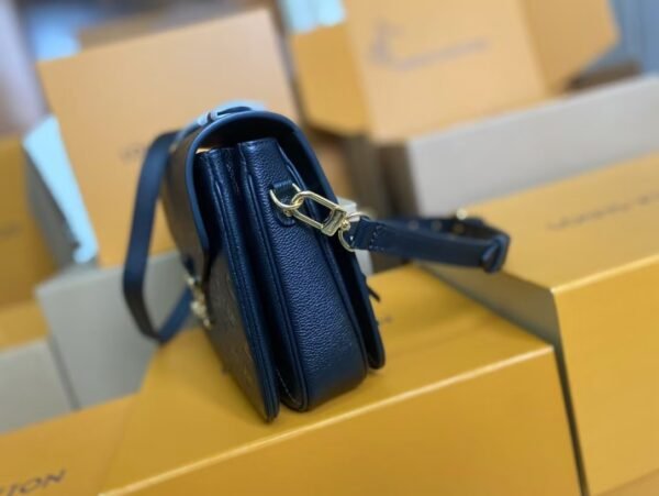 Louis Vuitton Embossed Messenger Bag Black Messenger