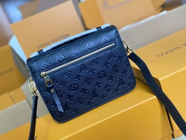 Louis Vuitton Embossed Messenger Bag Black Messenger