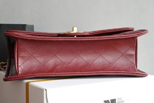 Chanel Classic Flap Bag Red Gold