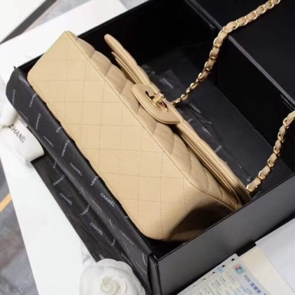 Chanel Classic Flap Bag Beige Gold