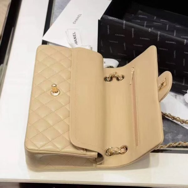 Chanel Classic Flap Bag Beige Gold