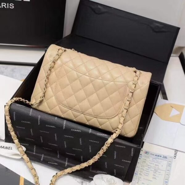 Chanel Classic Flap Bag Beige Gold