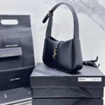 YSL Shoulder Bag Black Gold