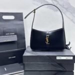 YSL Shoulder Bag Black Gold