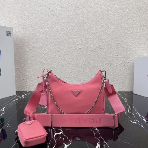 Prada 3-in-1 Crossbody Bag Rose Red