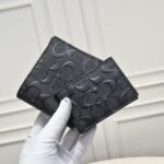 Coach Small Wallet Black Embossed
