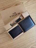Coach Small Wallet Black Epi Leather