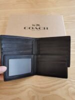 Coach Small Wallet Black Print