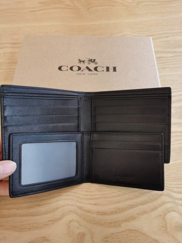 Coach Small Wallet Black Print