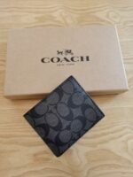 Coach Small Wallet Black Print