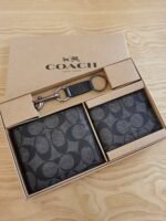 Coach Small Wallet Black Print