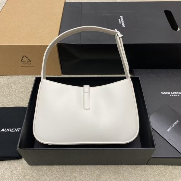 YSL Shoulder Bag White Silver
