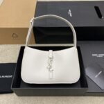 YSL Shoulder Bag White Silver