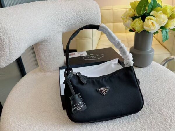 Prada Nylon Shoulder Bag Black Nylon