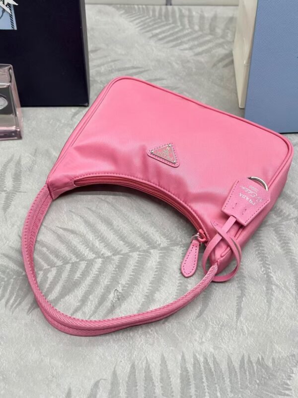 Prada Nylon Shoulder Bag Rose Red Nylon