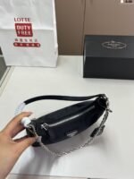 Prada Chain Shoulder Bag Black Chain