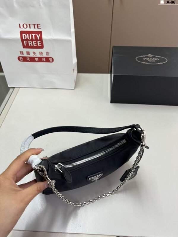 Prada Chain Shoulder Bag Black Chain