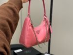 Prada Chain Shoulder Bag Rose Red Chain