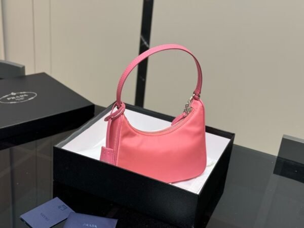 Prada Chain Shoulder Bag Rose Red Chain