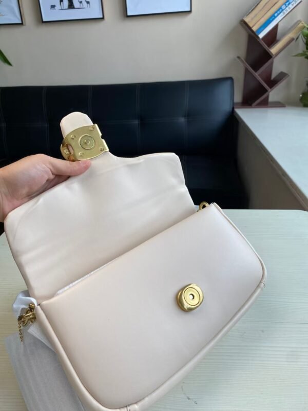 Coach Shoulder Bag Small Beige White