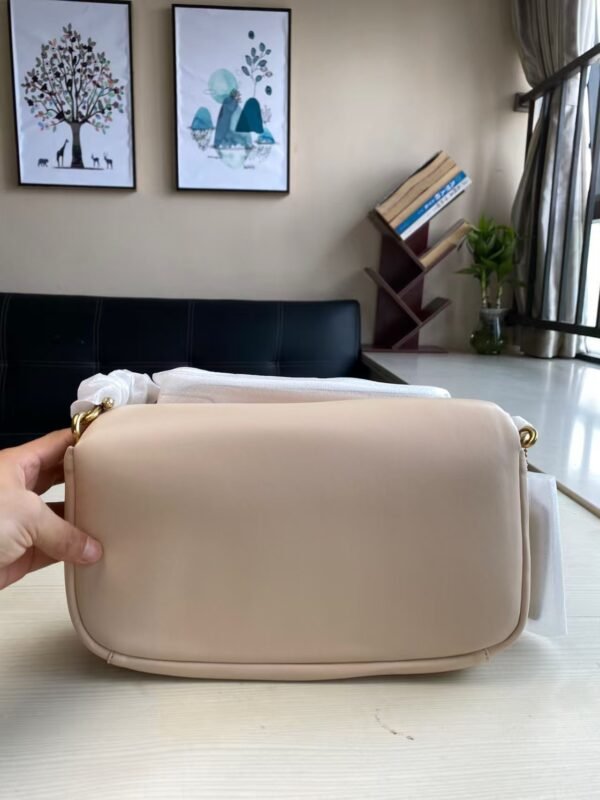 Coach Shoulder Bag Small Beige White