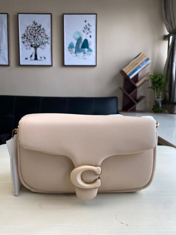 Coach Shoulder Bag Small Beige White