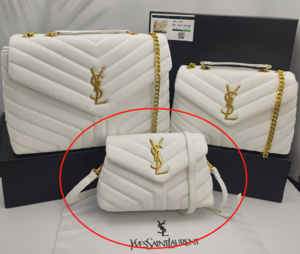 YSL Loulou Bag White Gold