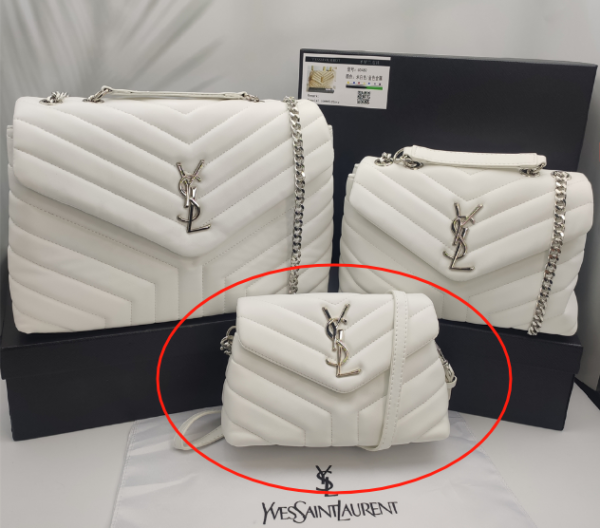 YSL Loulou Bag White Silver