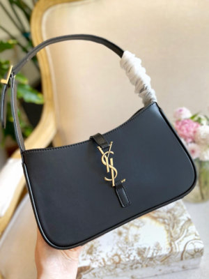 YSL Shoulder Bag Black Gold