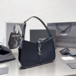 YSL Shoulder Bag Black Silver