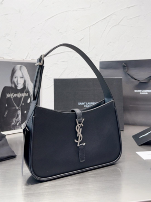 YSL Shoulder Bag Black Silver