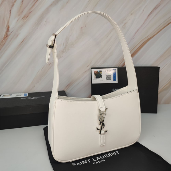 YSL Shoulder Bag White Silver