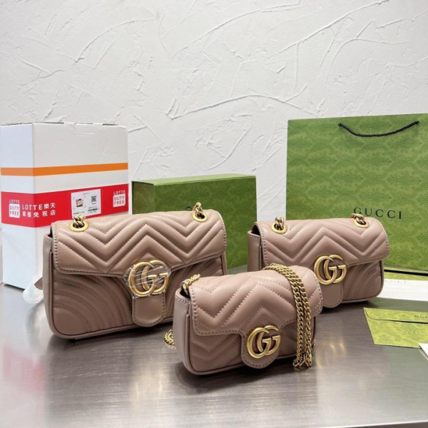 Gucci Love Bag Nude Gold